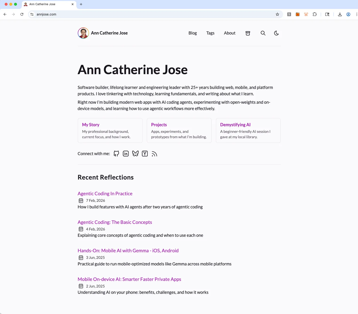 New homepage in Astro in light mode