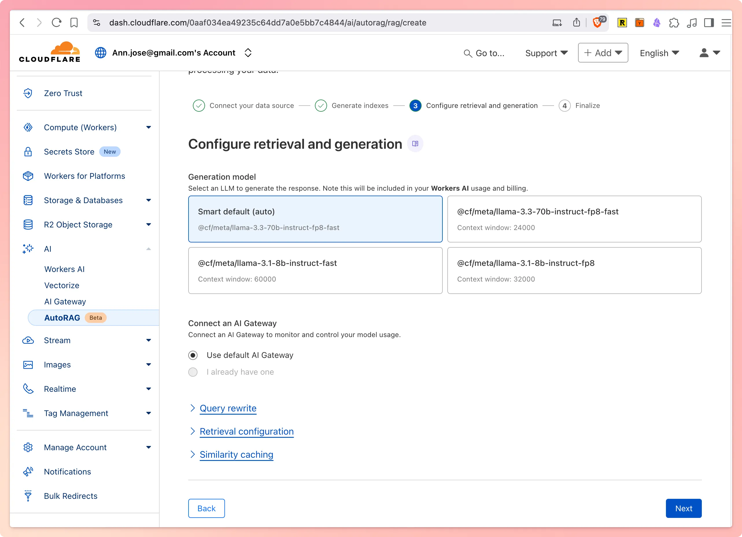 Select configurations