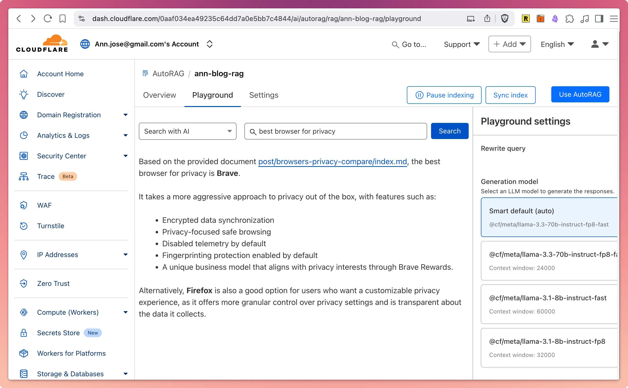 Inference - Search with AI