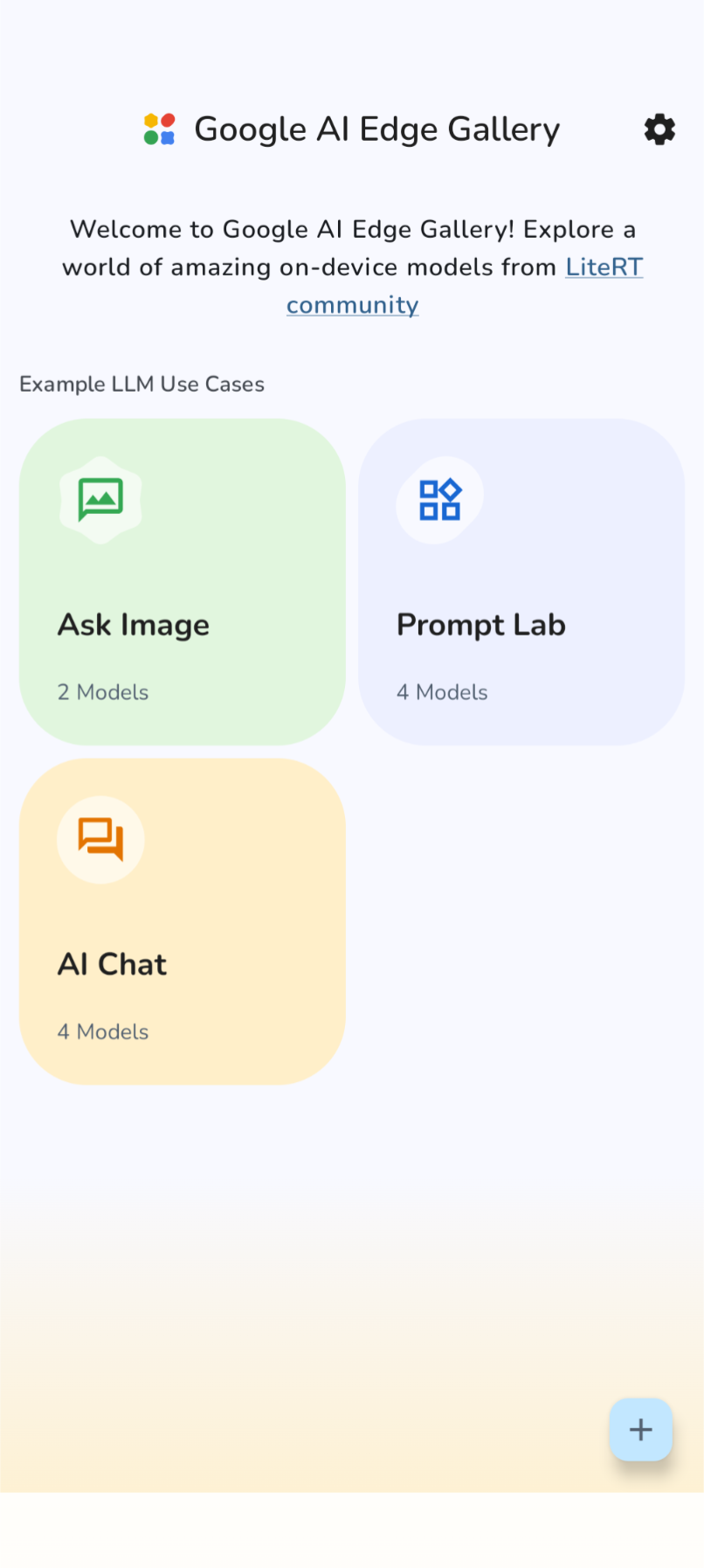 Edge Gallery App Home