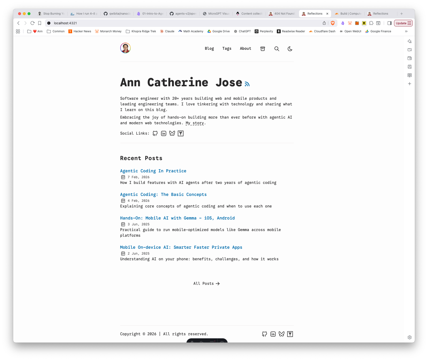 The new Astro site — light mode