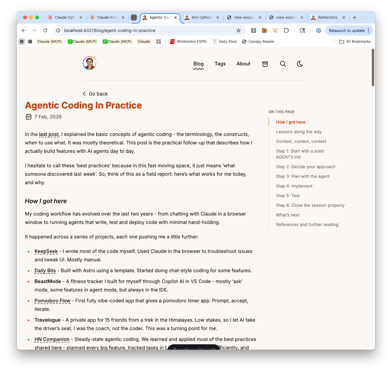 Attempt 2 — title now aligns with content, but &lsquo;Go back&rsquo; is still centered in its own narrow container